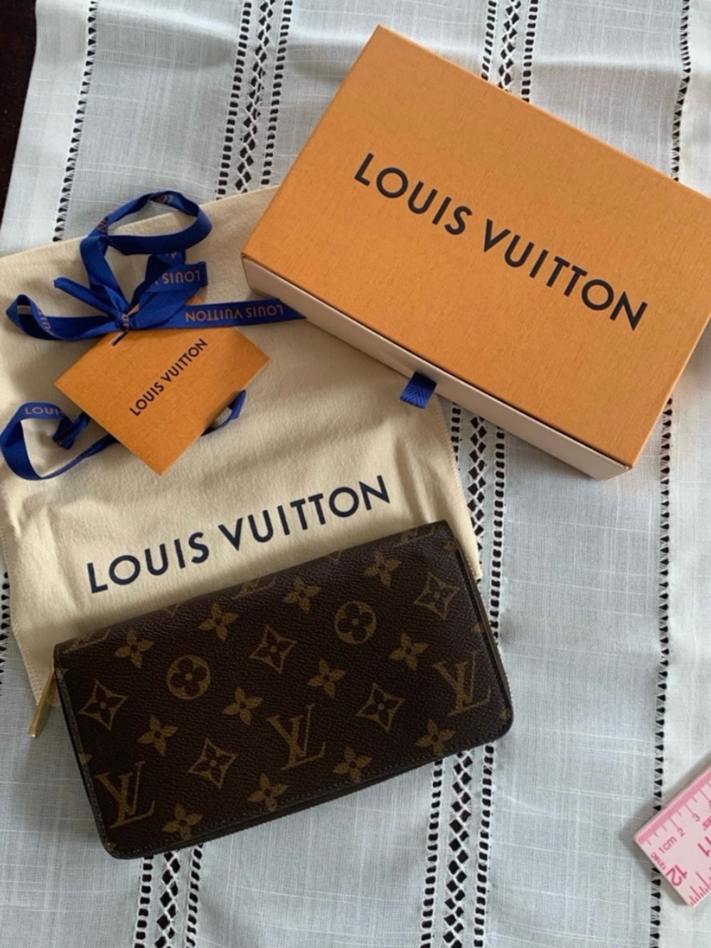 Louis Vuitton Monogram Zip-Around Wallet in Brown and Gold-Tone - Picture 7 of 7
